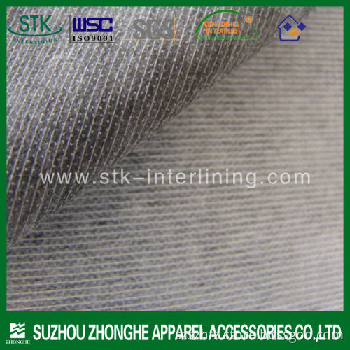 Fusible stitch-bonded polyester interlining for garment